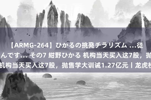 【ARMG-264】ひかるの挑発チラリズム …従妹が小悪魔すぎて困るんです… その7 紺野ひかる 机构当天买入这7股，抛售学大训诫1.27亿元丨龙虎榜