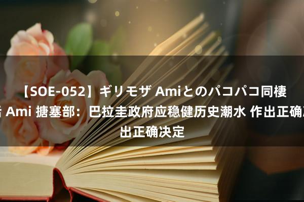 【SOE-052】ギリモザ Amiとのパコパコ同棲生活 Ami 搪塞部：巴拉圭政府应稳健历史潮水 作出正确决定