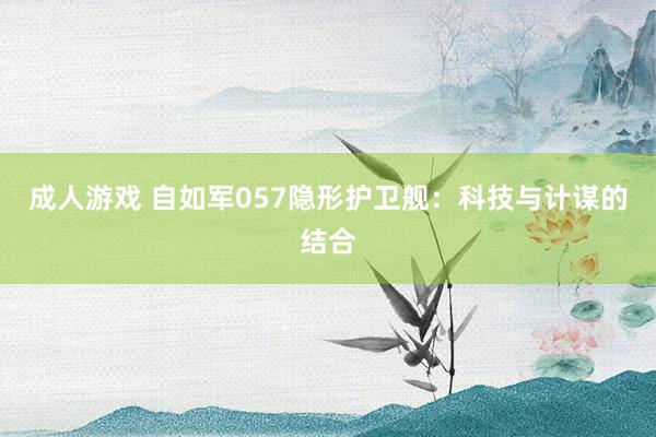 成人游戏 自如军057隐形护卫舰：科技与计谋的结合